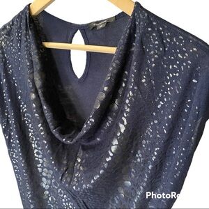 Comma, Navy Blue Sweater Mini Dress Made in Italy Size 12